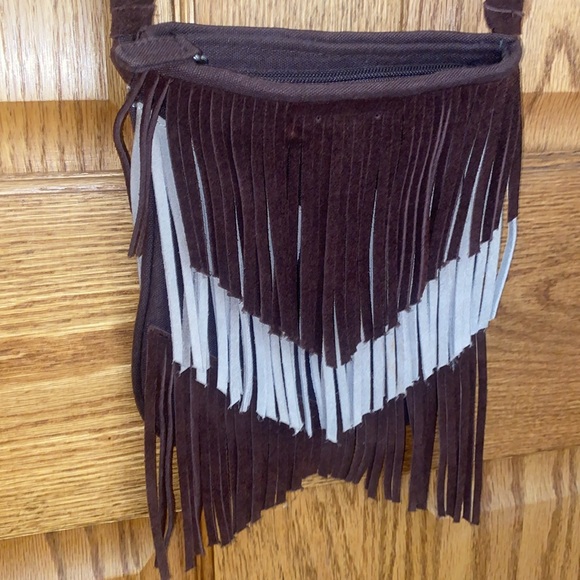 Fringe crossbody bag • approx 7” wide & 8” tall - Picture 2 of 7